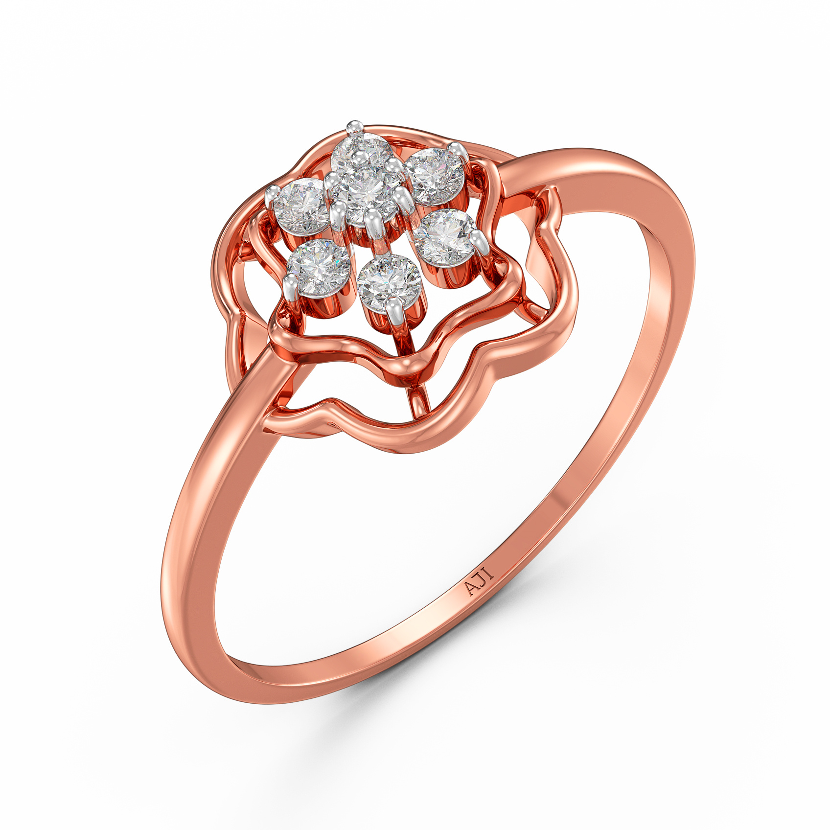 Floret Inspired Diamond Ring