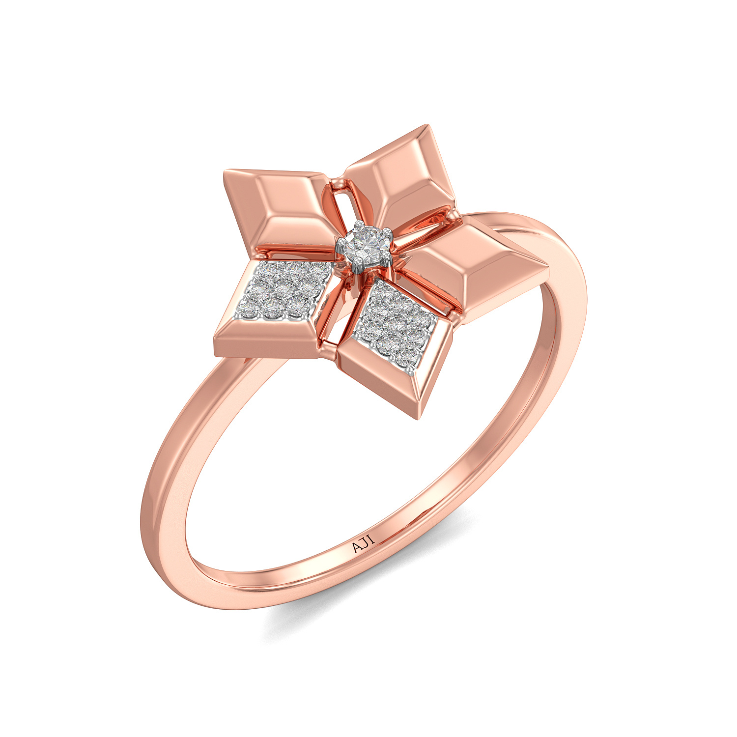 Glimmering Star Diamond Ring
