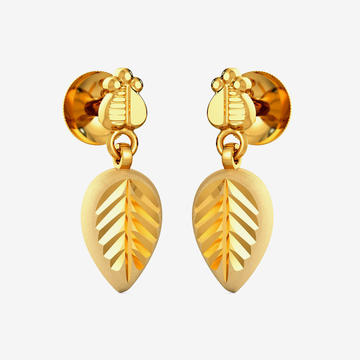 Gold Leaf Drop Earring