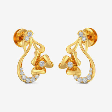 Gold Floral Stud