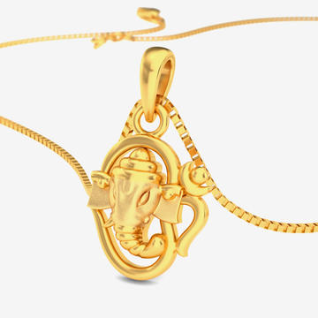 Lord Ganesh Gold Pendant