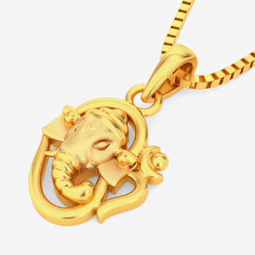Lord Ganesh Gold Pendant