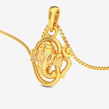 Lord Ganesh Gold Pendant