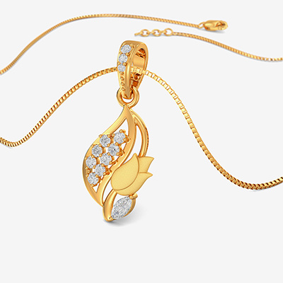 Gold Tulip Pendant