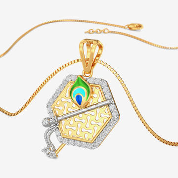 Lord Krishna Gold Pendant