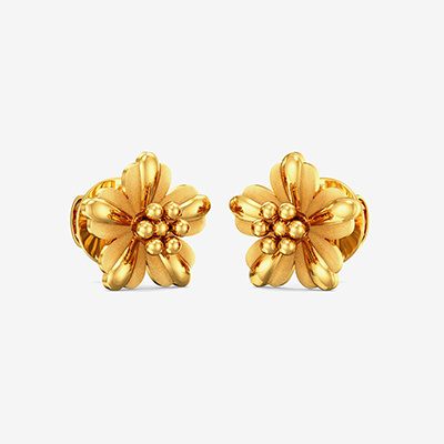 Gold Floral Stud