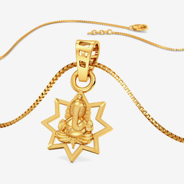 Lord Ganesh Gold Pendant