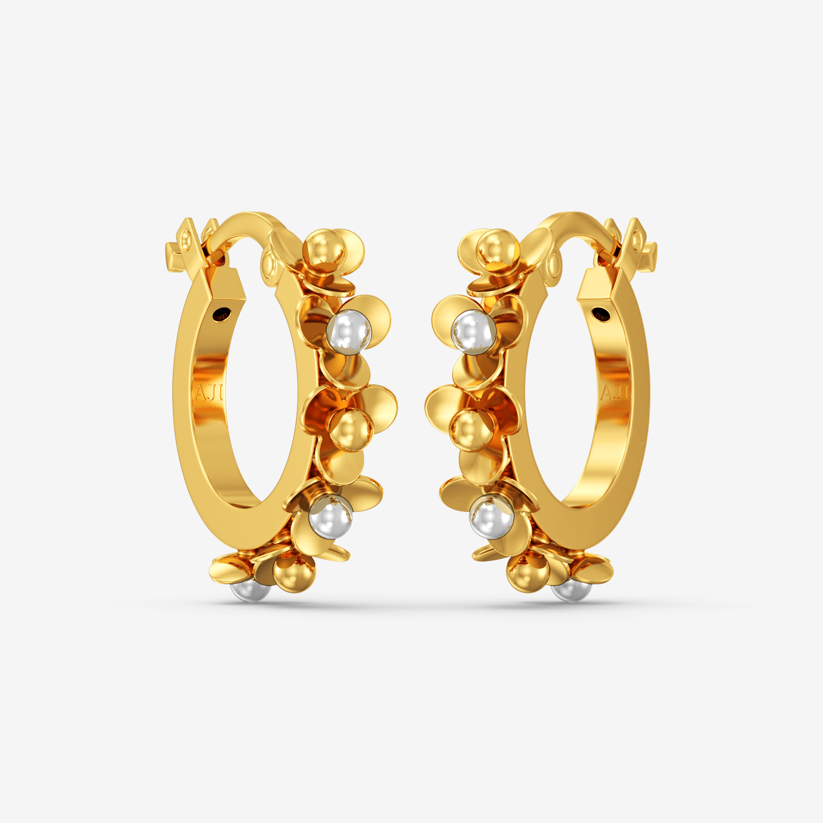 Petal Twist Gold Hoops