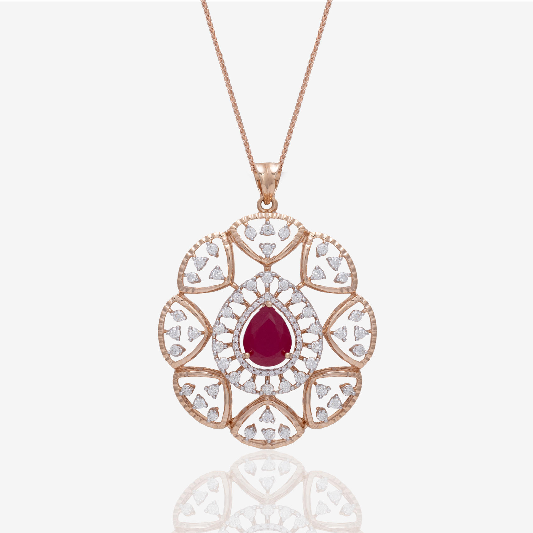 Elegant Diamond Pendant Set