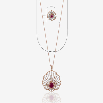 Glistening Diamond Pendant Set