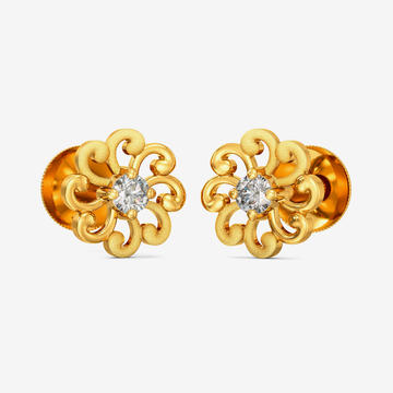 Gold Floral Stud