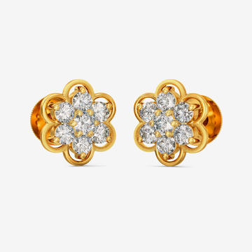Gold Floral Stud