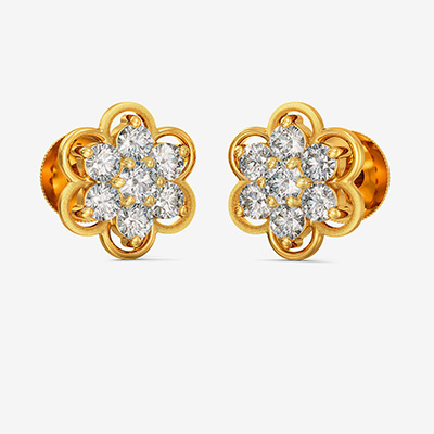 Gold Floral Stud