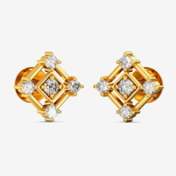 Gold Floral Stud