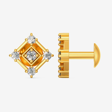 Gold Floral Stud