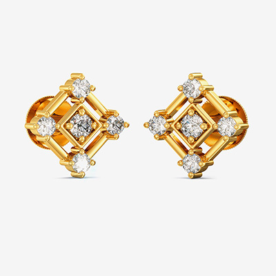 Gold Floral Stud