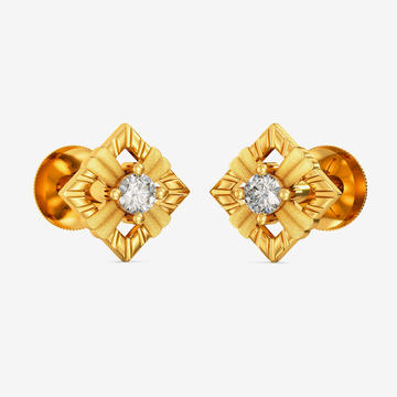Gold Floral Stud
