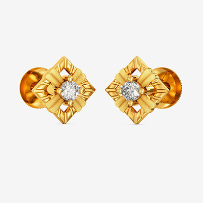 Gold Floral Stud