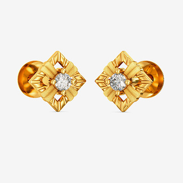 Gold Floral Stud