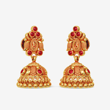 Subdued Glamour Golden jhumka
