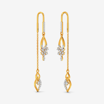 Luxurious Tear Drop Gold Women Earrings