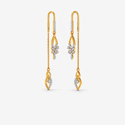 Luxurious Tear Drop Gold Women Earrings