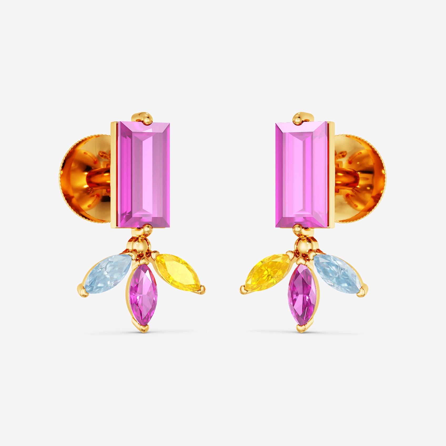 Sophisticated Bloom Gold Earrings