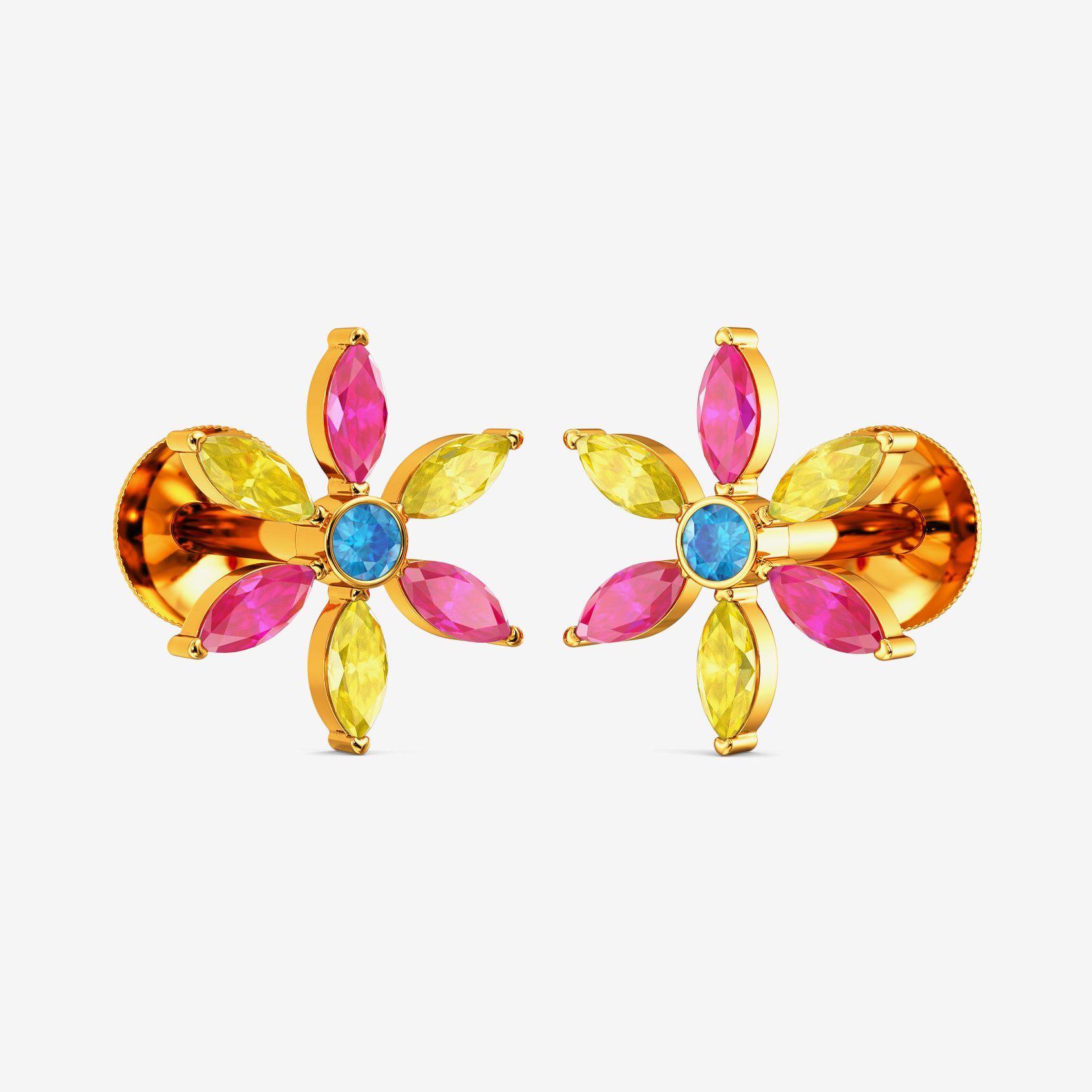 Blushing Bloom Gold Earrings