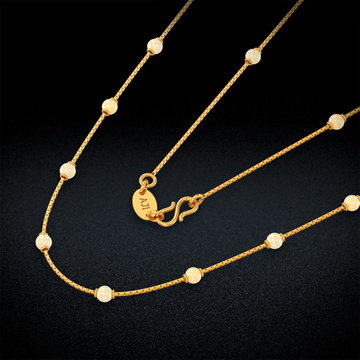 Beaded Whisper Gold Necklace