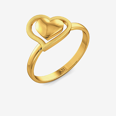 Cute Heart Kid’s Gold Ring