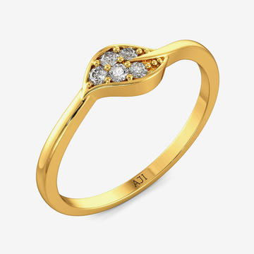 Shiny Leaflet Kid’s Gold Ring