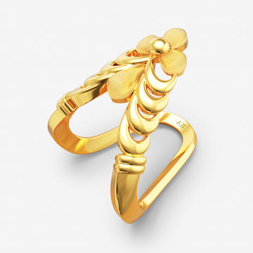 Gold Floral Vanki Ring