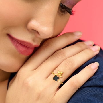 Rosette Gold Women Ring