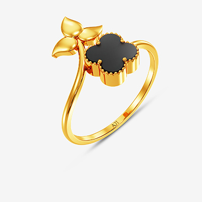 Rosette Gold Women Ring
