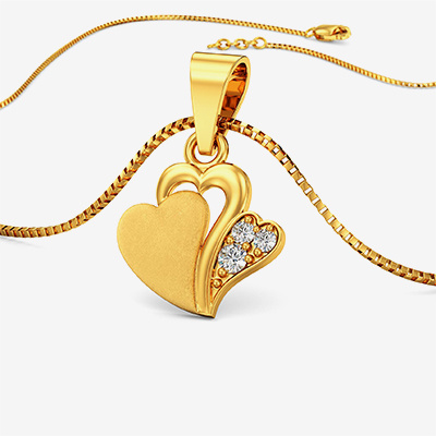 Dual infused Hearts pendant