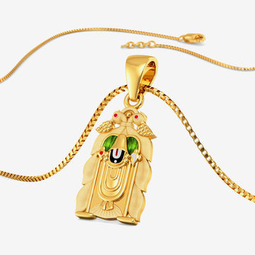 Lord Tirupati Balajis Gold Pendant
