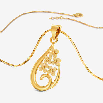 Clustor of Four Petal Flowers Pendant