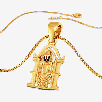 Lord Tirupati Balajis Gold Pendant