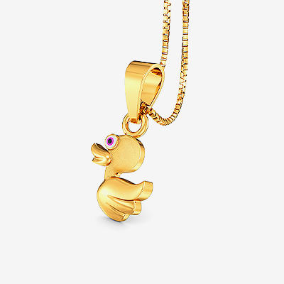 Adorable Gold Kid'S Pendant