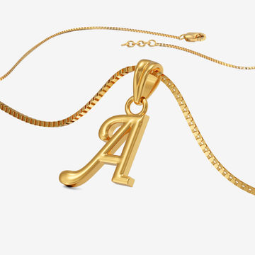 Gold Alphabet "A" Pendant