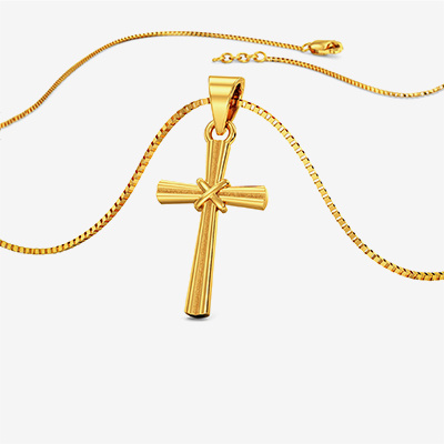Holy Cross Gold Pendant