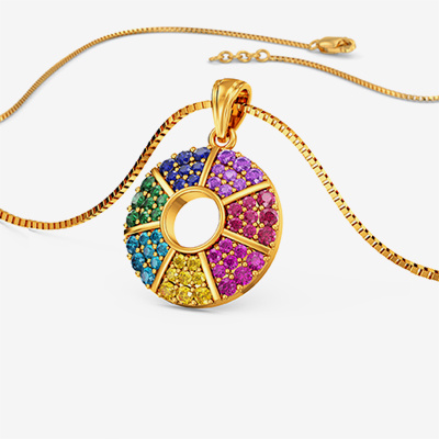 Colorful Horizon Gold Women Pendants