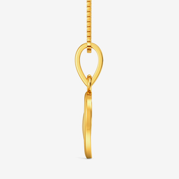 Leaf Embrace Heart Gold Pendant