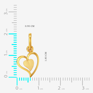 Leaf Embrace Heart Gold Pendant
