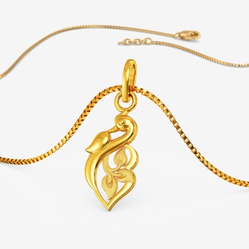 Peacock Symphony Gold Pendant