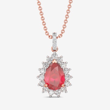 Crimson Dew Diamond Pendant