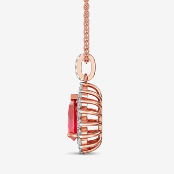 Crimson Dew Diamond Pendant