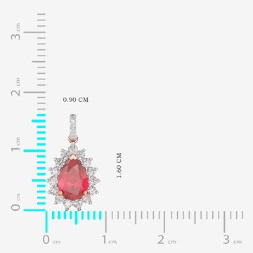 Crimson Dew Diamond Pendant