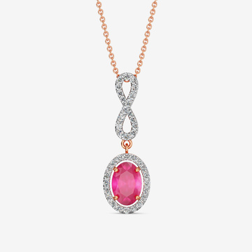 Endless Radiance Ruby Diamond Pendant