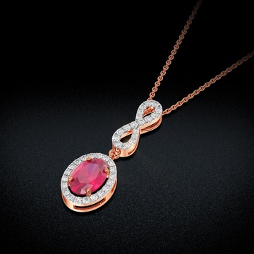 Endless Radiance Ruby Diamond Pendant